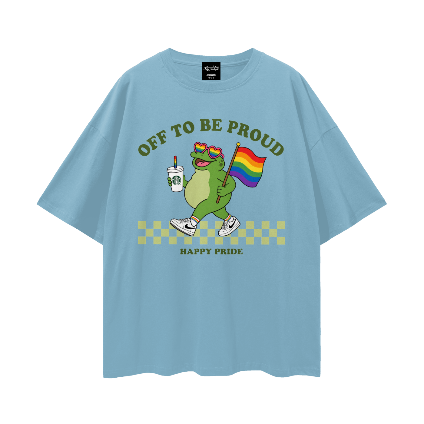 OFF TO BE PROUD Oversize Loose Drop Shoulder Tee ~ GAYSBIE