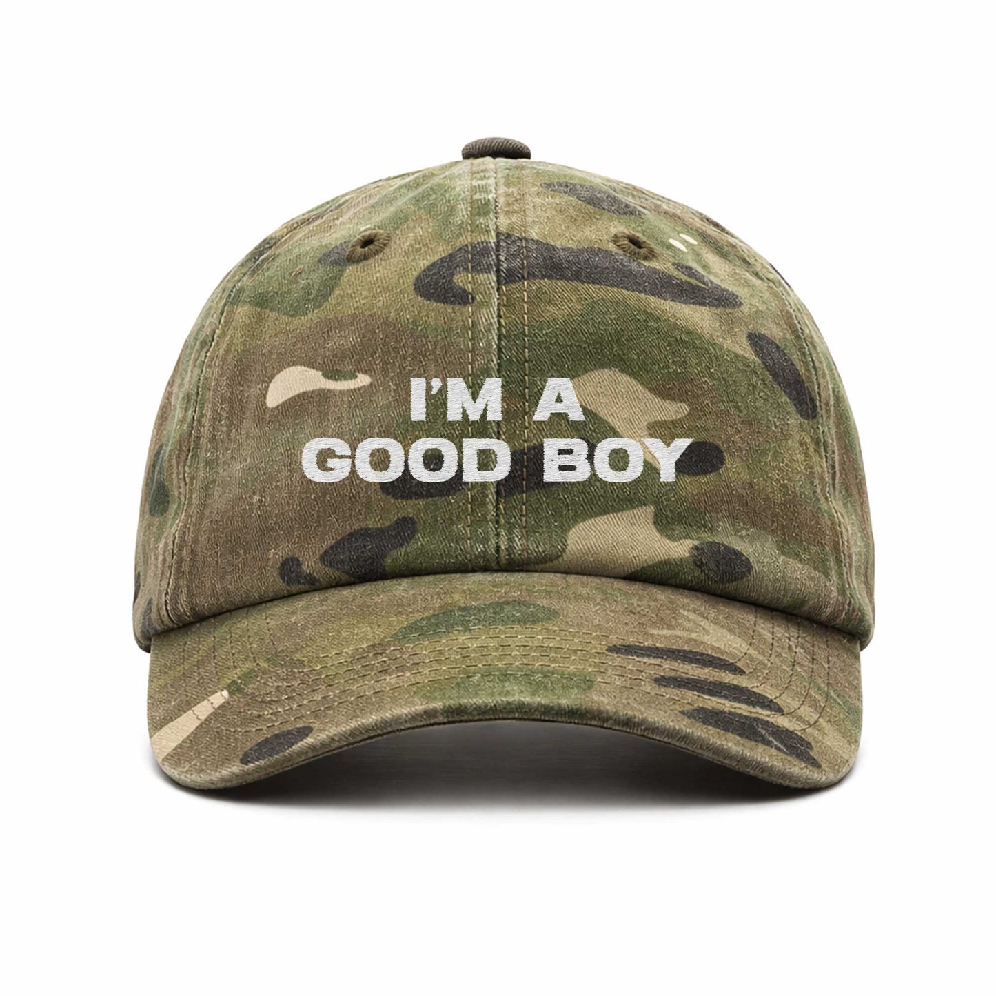 I'M A GOOD BOY CAMO Embroidered Cap ~ GAYSBIE