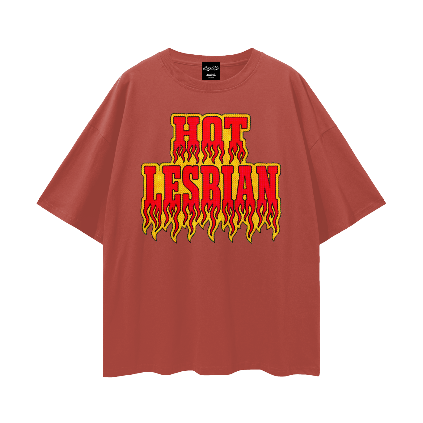 HOT LESBIAN Oversize Loose Drop Shoulder Tee ~ GAYSBIE