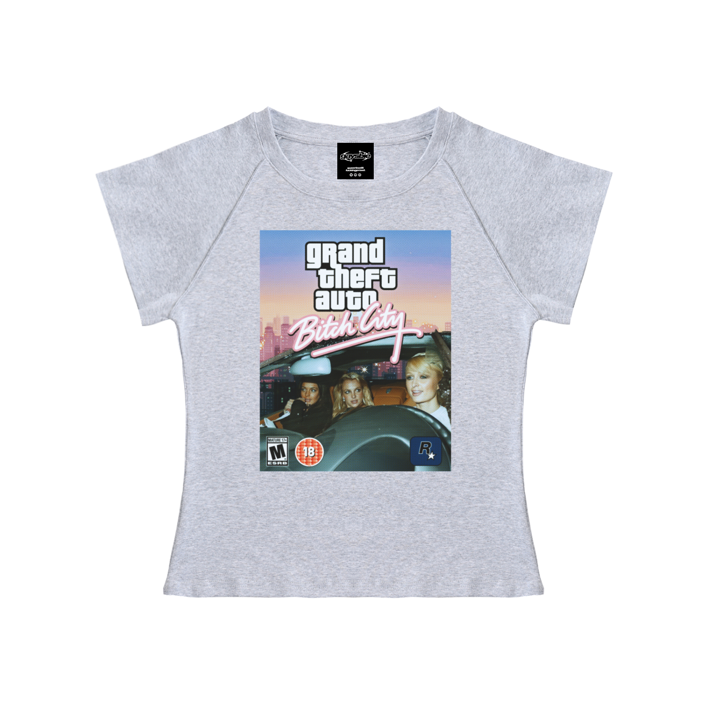 Grand Theft Auto Paris Lindsey Briteny Short Sleeve Crop ~ GAYSBIE