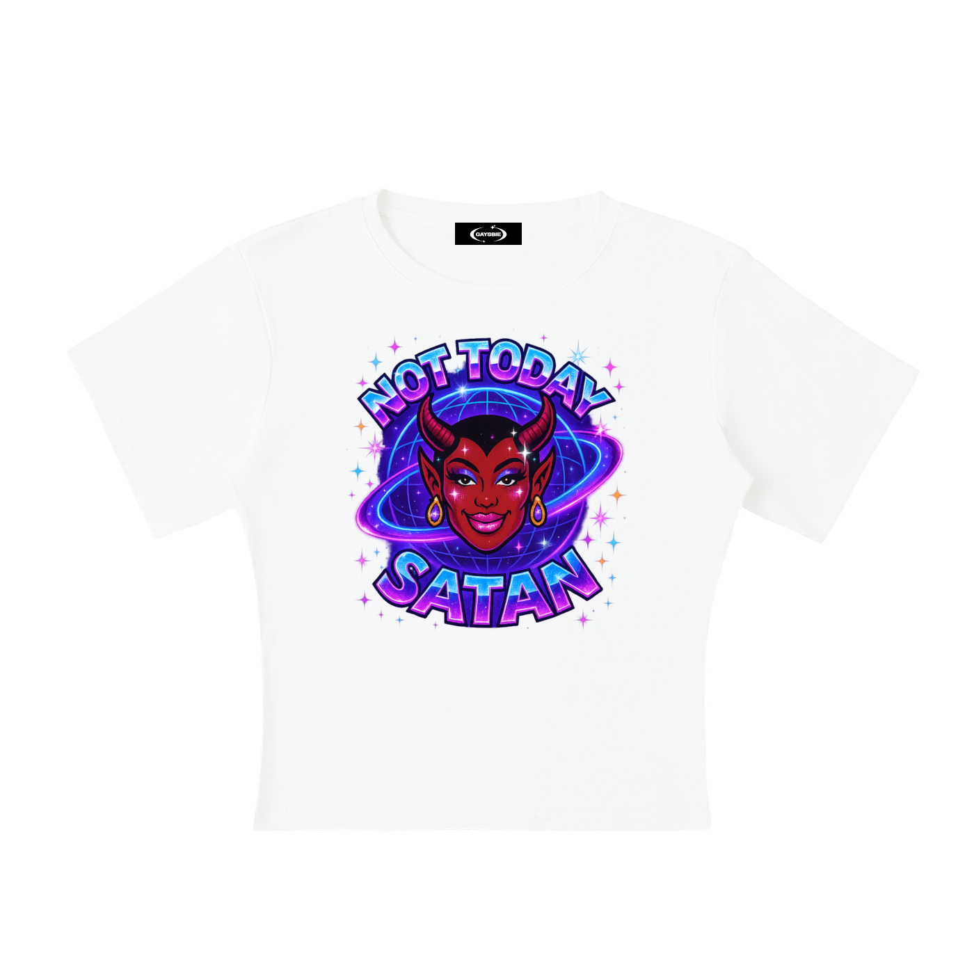 NOT TODAY SATAN Baby Tee ~ GAYSBIE