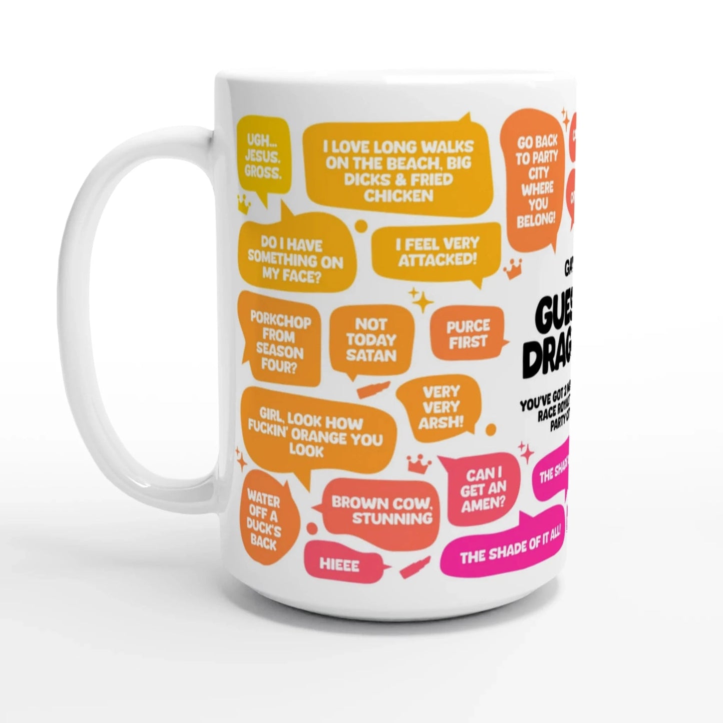 Drinkware GUESS THE QUEEN Large Mug ~ GAYSBIE GAYSBIE SHOP