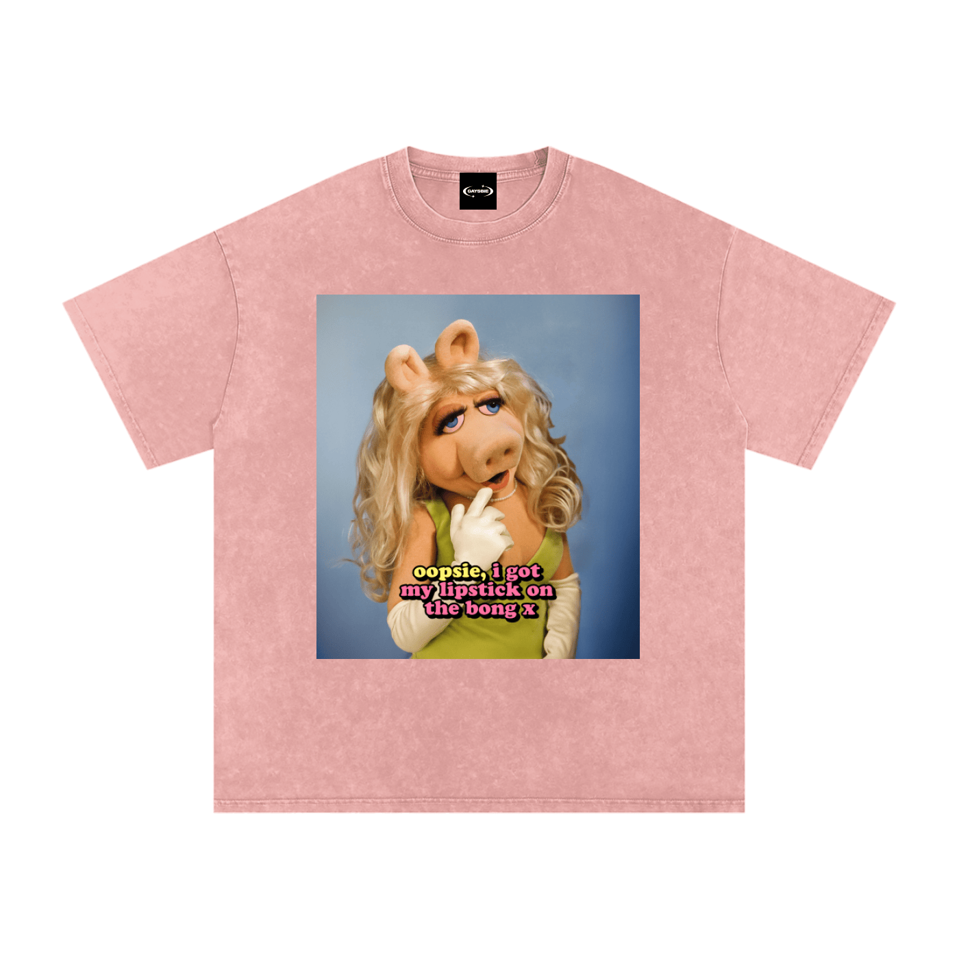 Oversize Tee Light Pink / S i got lipstick on the bong Premium Oversized Tee ~ GAYSBIE PREMIUM MATERIALS