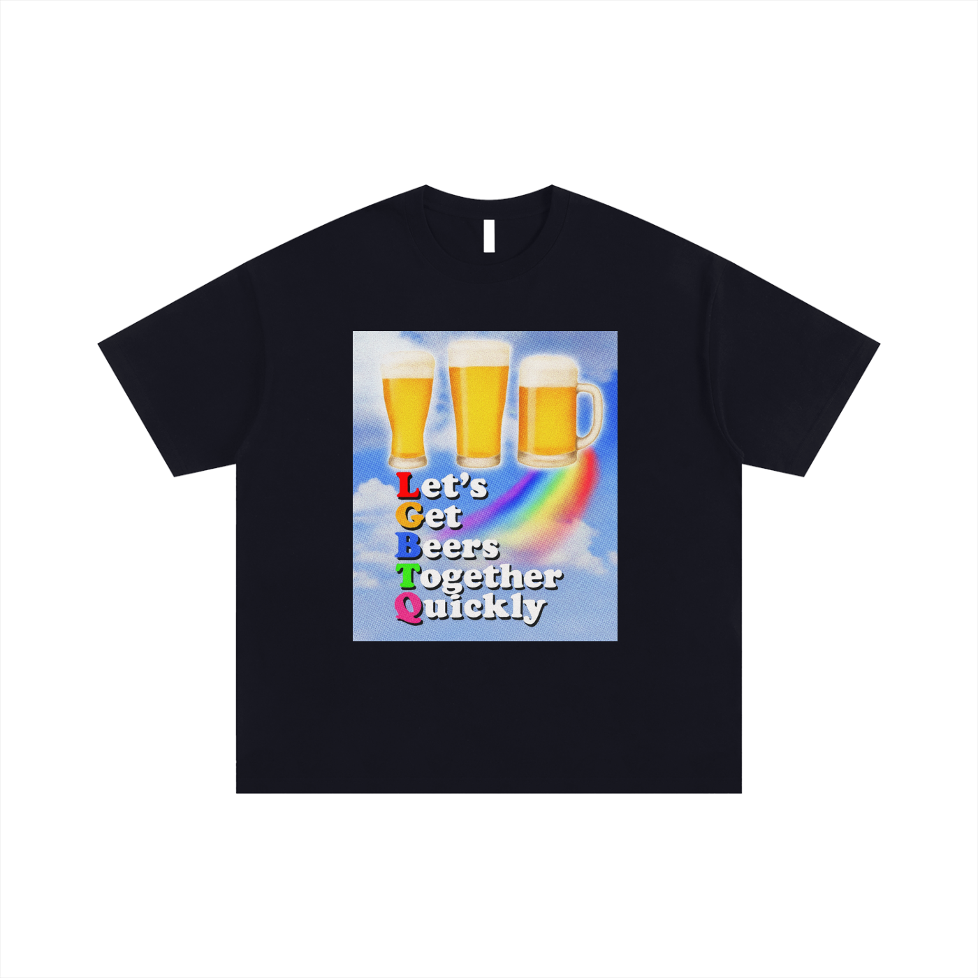 Oversize Tee MIDNIGHT / S LGBTQ Beers Oversize Signature Tee ~ GAYSBIE PREMIUM MATERIALS