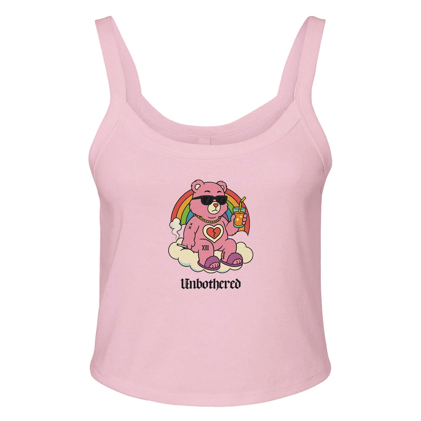 Ribbed Tank BLUSH / XS UNBOTHERED BEAR Baby Ribbed Tank ~ GAYSBIE PREMIUM MATERIALS
