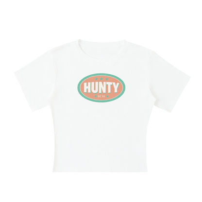 HUNTY BADGE Baby Tee ~ GAYSBIE