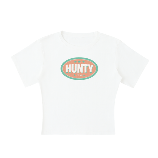 HUNTY BADGE Baby Tee ~ GAYSBIE