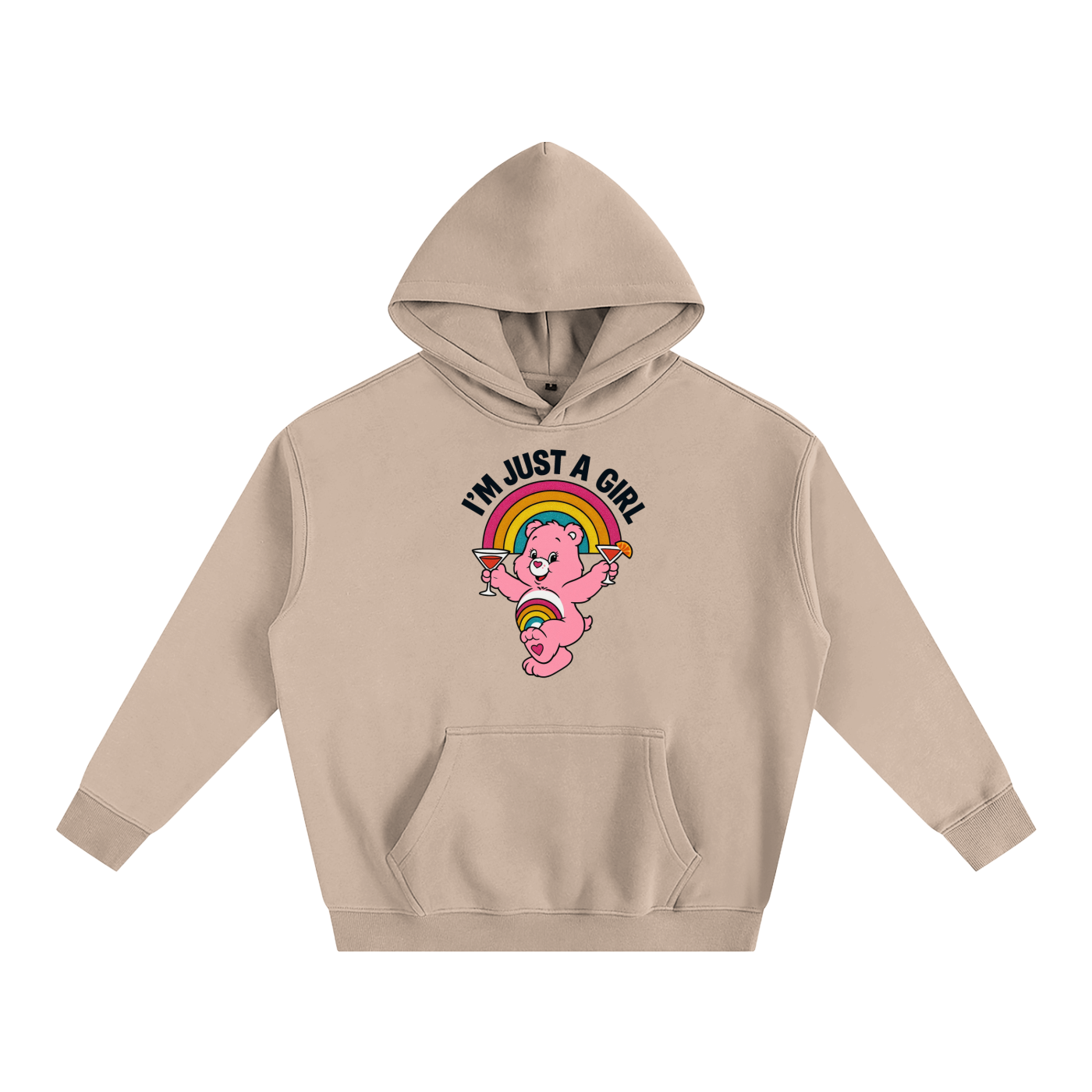I'M JUST A GIRL BEAR Heavy Fleece Hoodie ~ GAYSBIE