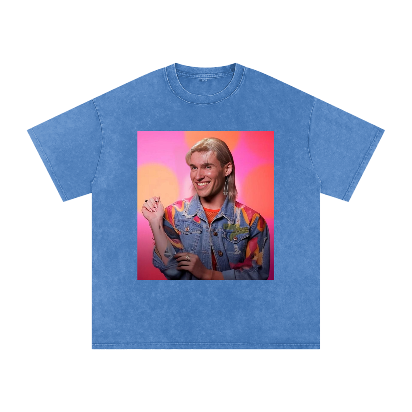 PLANE MEATING Face Mash-Up Premium Oversized Tee ~ GAYSBIE