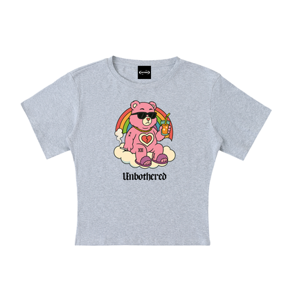 UNBOTHERED BEAR Baby Tee ~ GAYSBIE