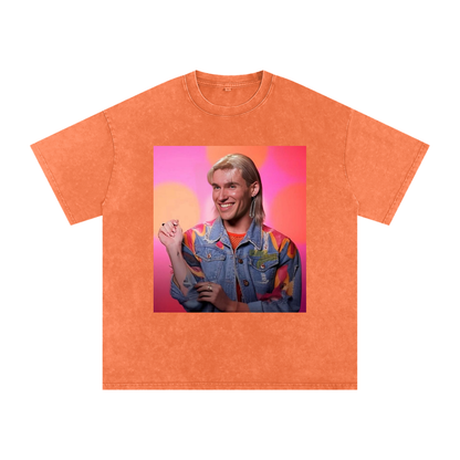 PLANE MEATING Face Mash-Up Premium Oversized Tee ~ GAYSBIE