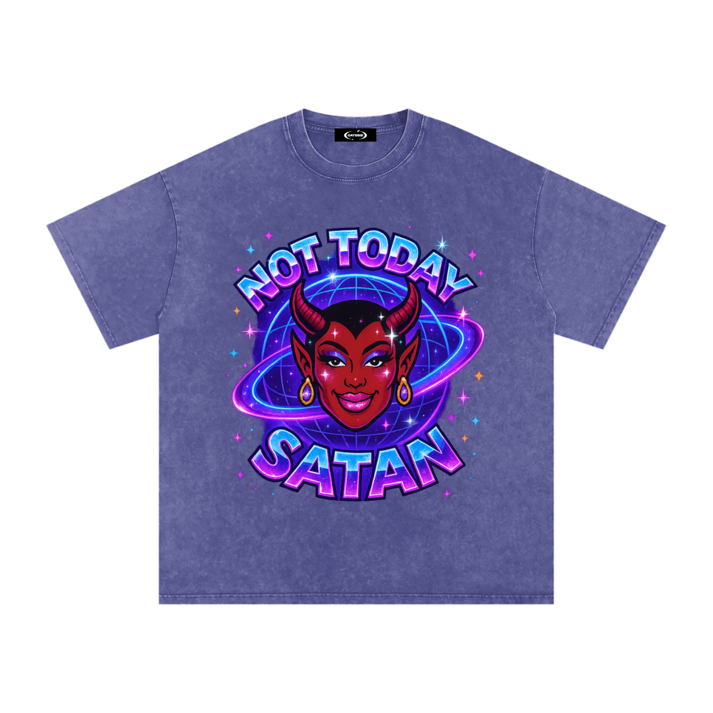 NOT TODAY SATAN Premium Oversized Tee ~ GAYSBIE