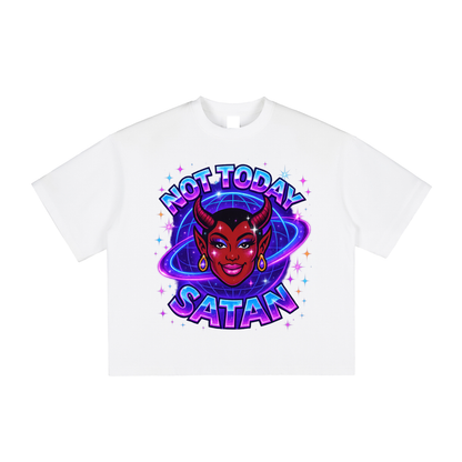 NOT TODAY SATAN Boxy Mesh Tee ~ GAYSBIE