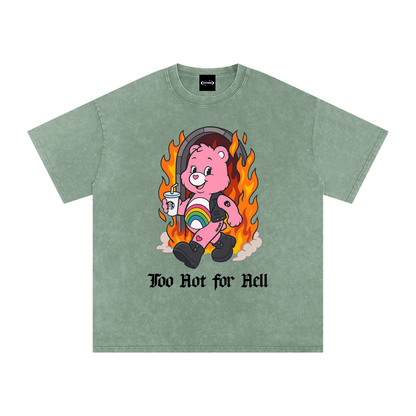 TOO HOT FOR HELL BEAR Premium Oversized Tee ~ GAYSBIE