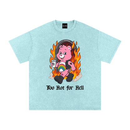 TOO HOT FOR HELL BEAR Premium Oversized Tee ~ GAYSBIE