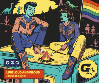 STILL HERE STILL QUEER Retro Comic Oversize Drop Shoulder Tee ~ GAYSBIE