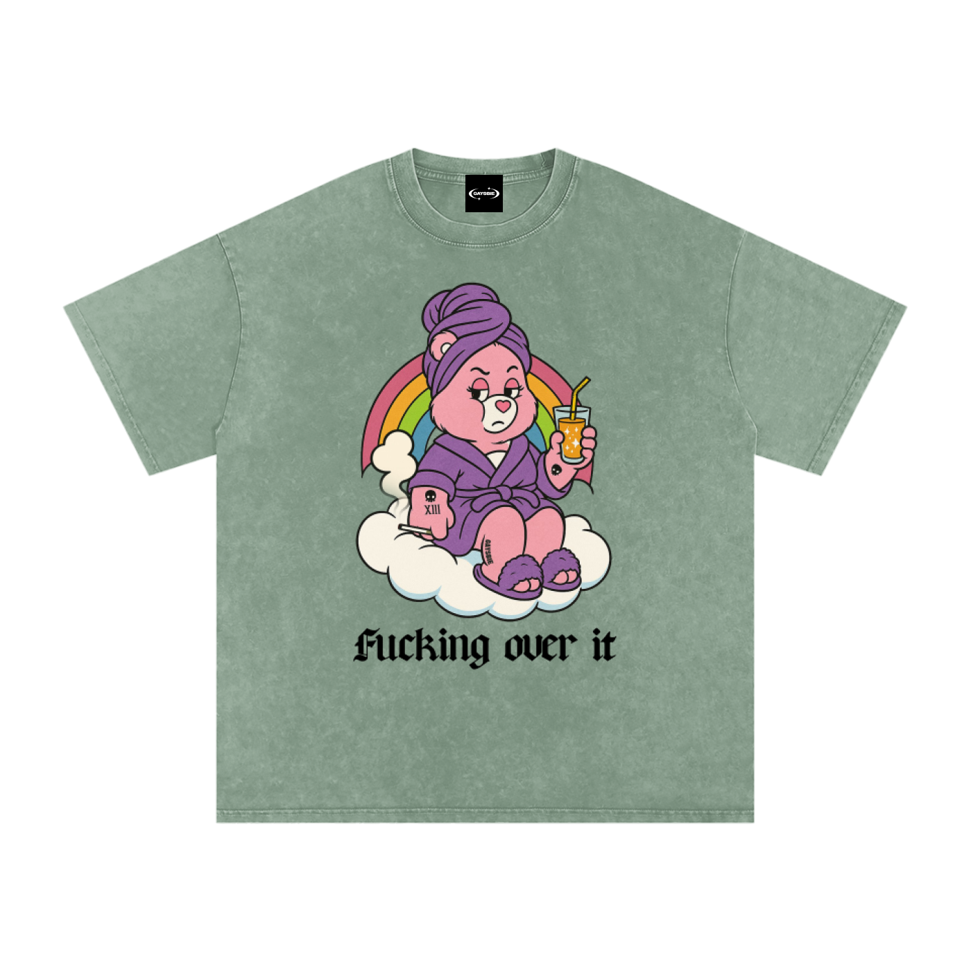 FUCKING OVER IT BEAR Premium Oversized Tee ~ GAYSBIE