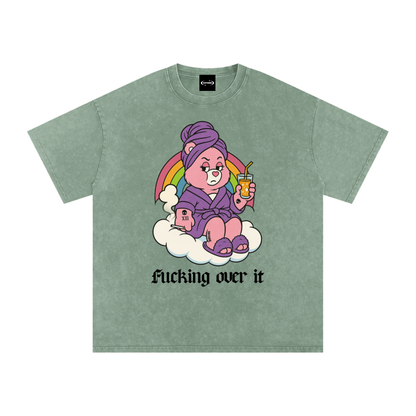 FUCKING OVER IT BEAR Premium Oversized Tee ~ GAYSBIE