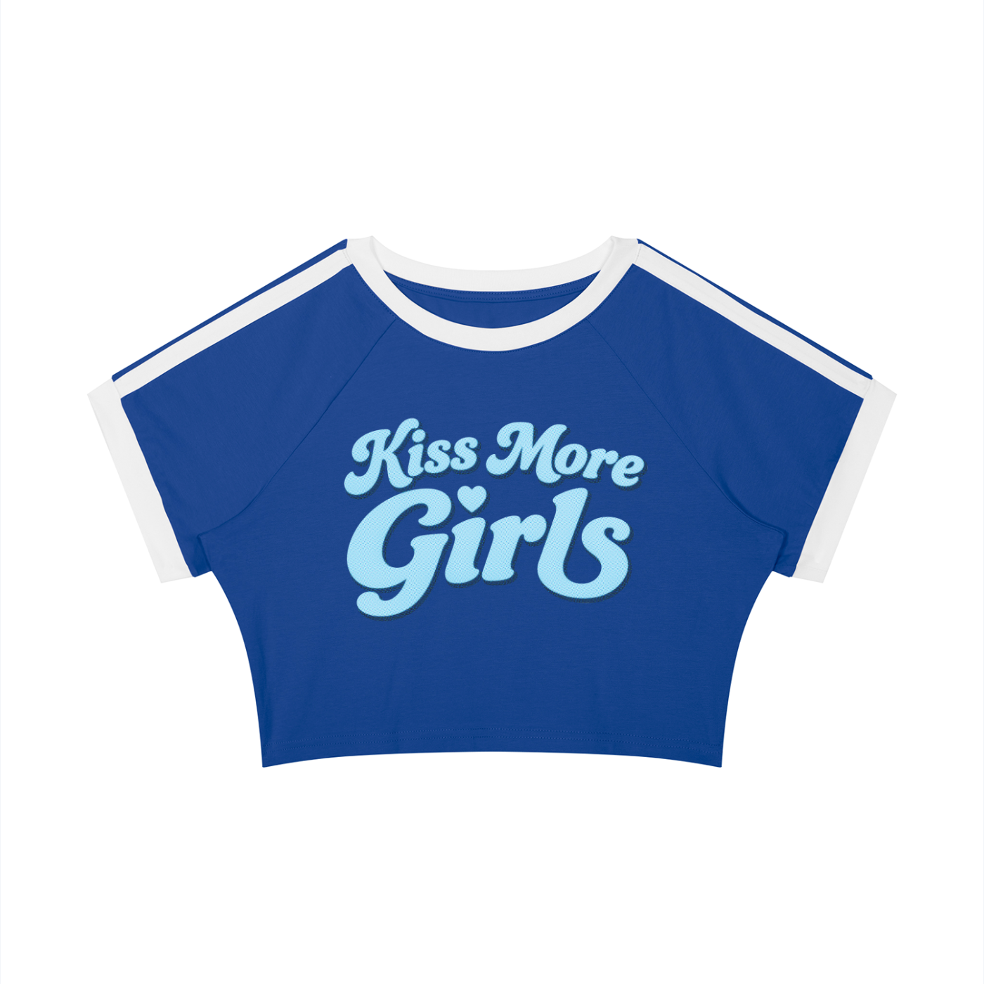 Kiss More Girls Taped Crop Tee ~ GAYSBIE