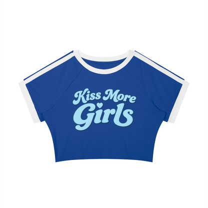 Kiss More Girls Taped Crop Tee ~ GAYSBIE