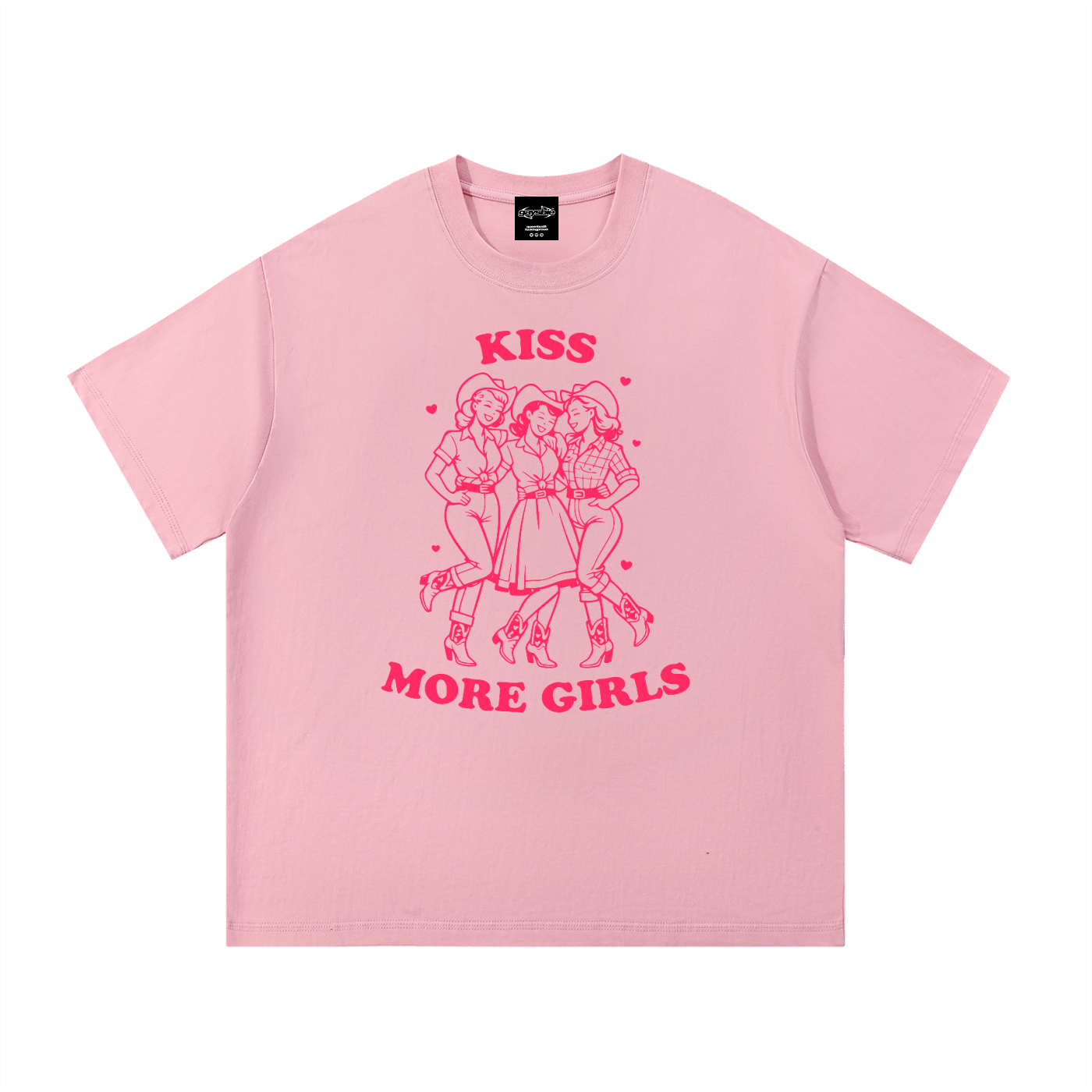 KISS MORE GIRLS Cowgirls Oversize Signature Tee ~ GAYSBIE