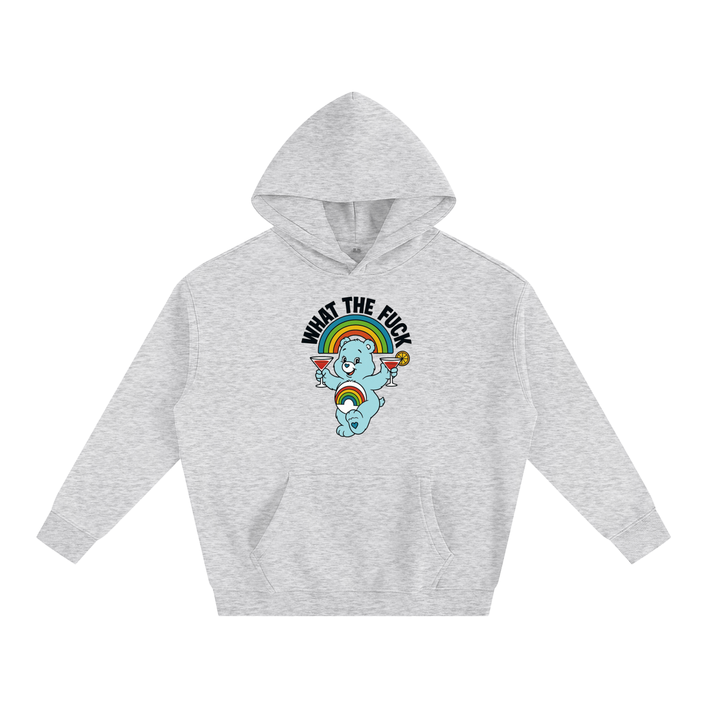 WHAT THE FUCK BEAR Heavy Fleece Hoodie ~ GAYSBIE