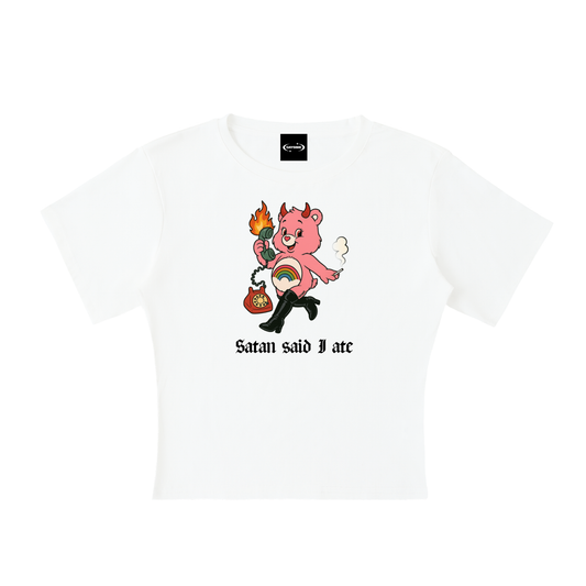 SATAN SAID I ATE BEAR Baby Tee ~ GAYSBIE