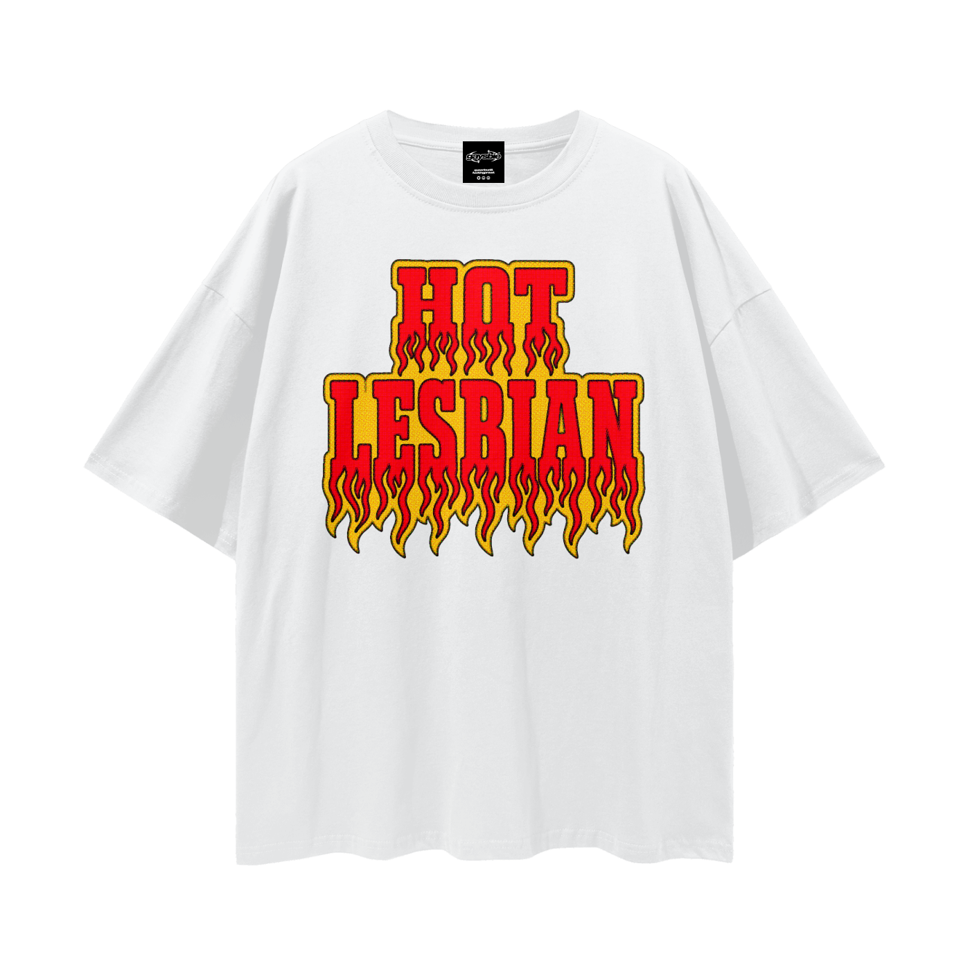 HOT LESBIAN Oversize Loose Drop Shoulder Tee ~ GAYSBIE