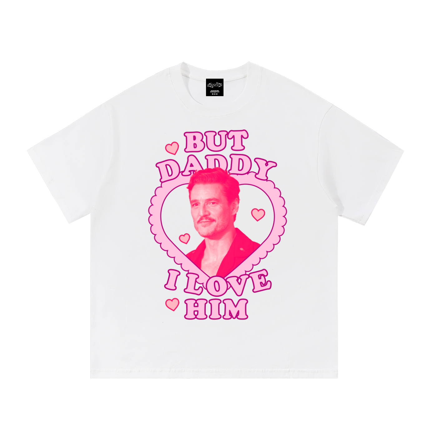 Pedro Pascal Daddy I Love Him Oversize Signature Tee ~ GAYSBIE