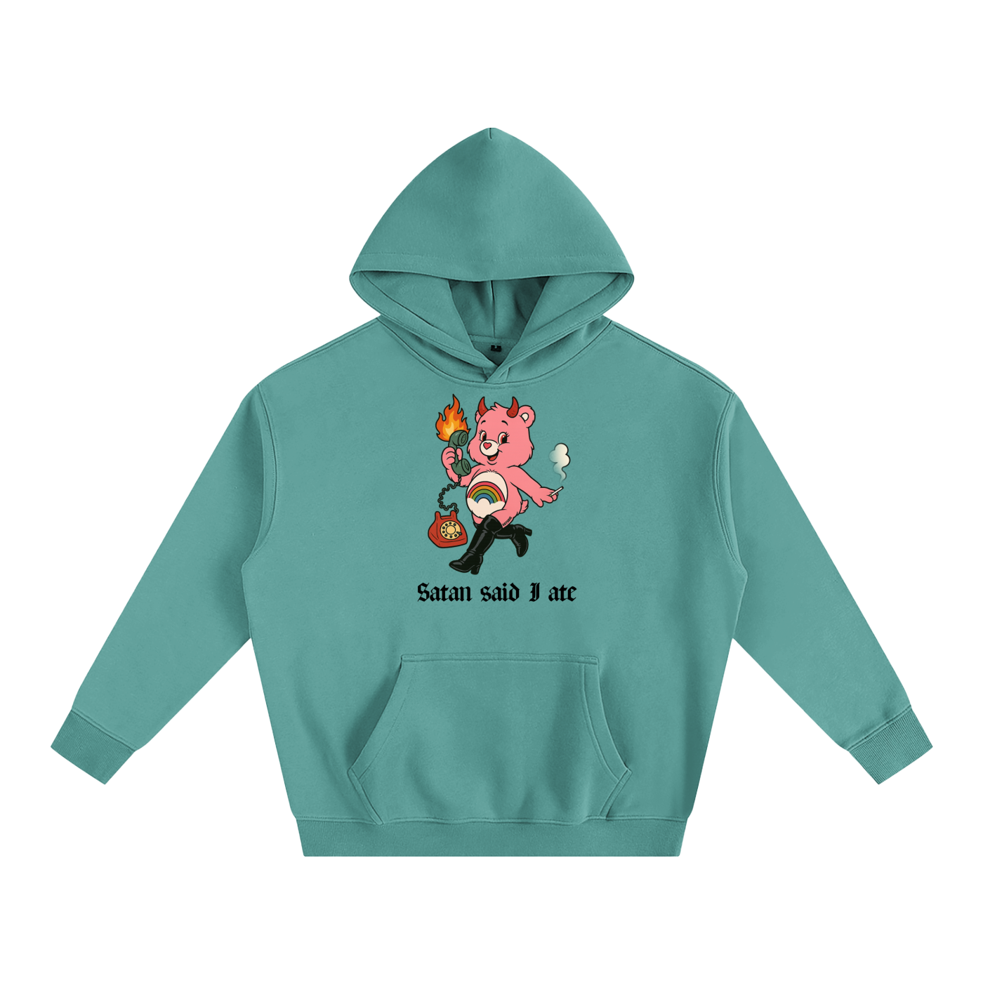 SATAN SAID I ATE BEAR Heavy Fleece Hoodie ~ GAYSBIE