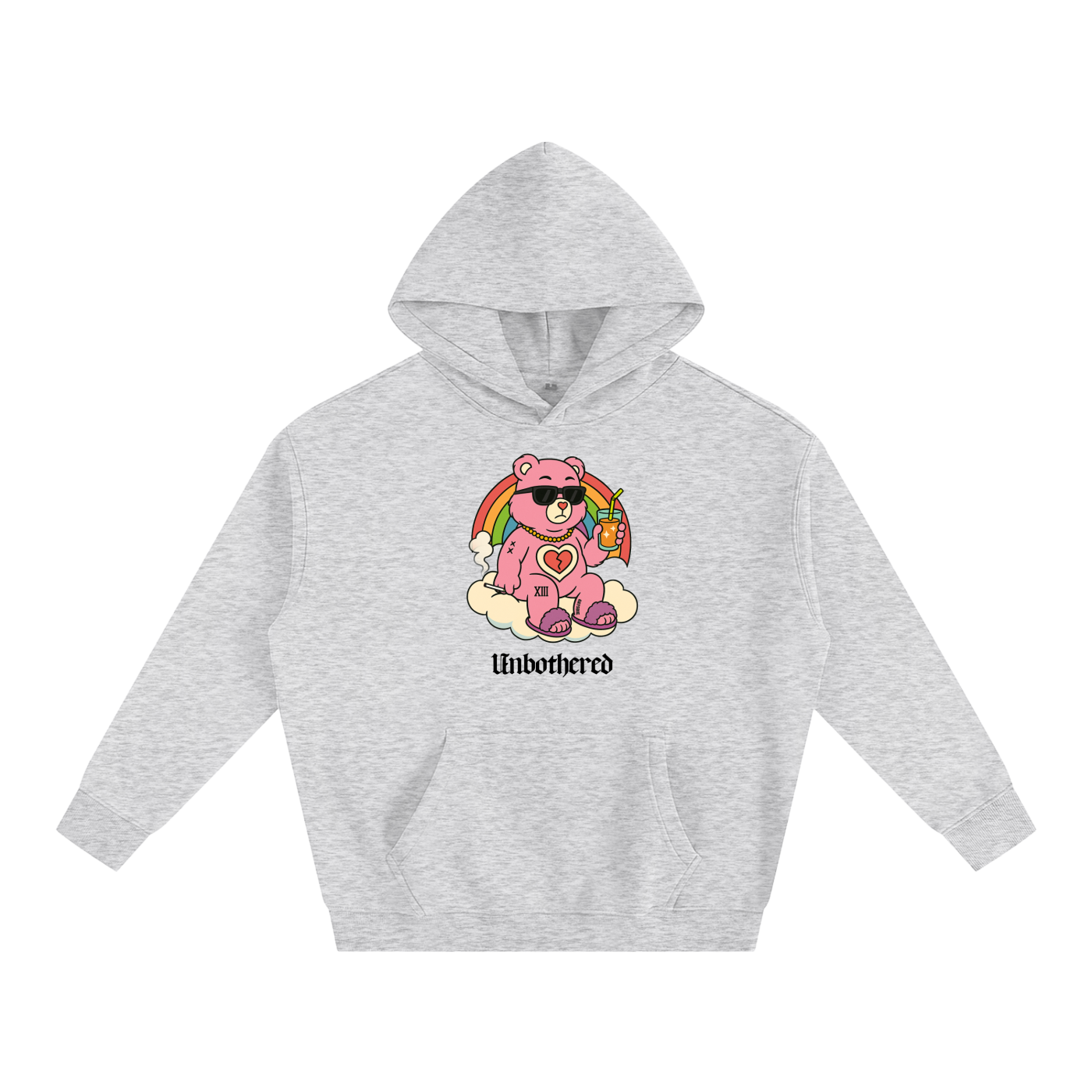 UNBOTHERED BEAR Heavy Fleece Hoodie ~ GAYSBIE