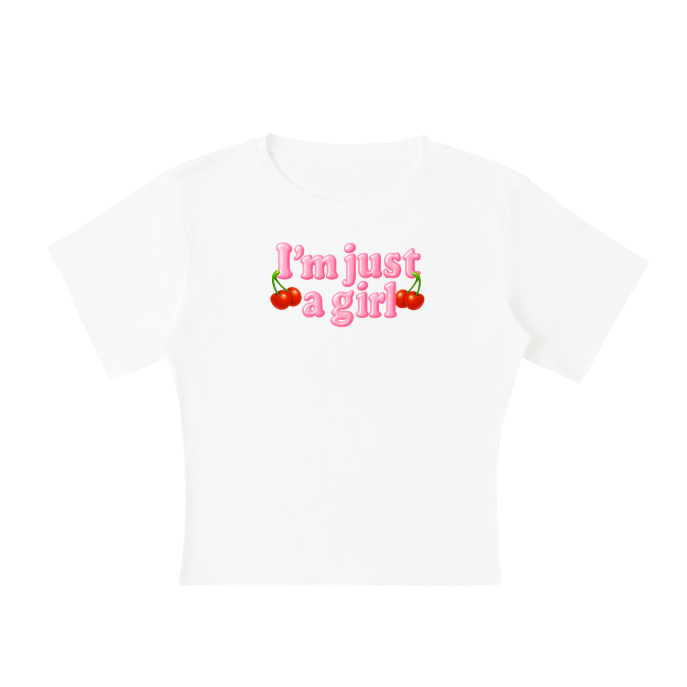 I'm Just A Girl Cherry Baby Tee ~ GAYSBIE