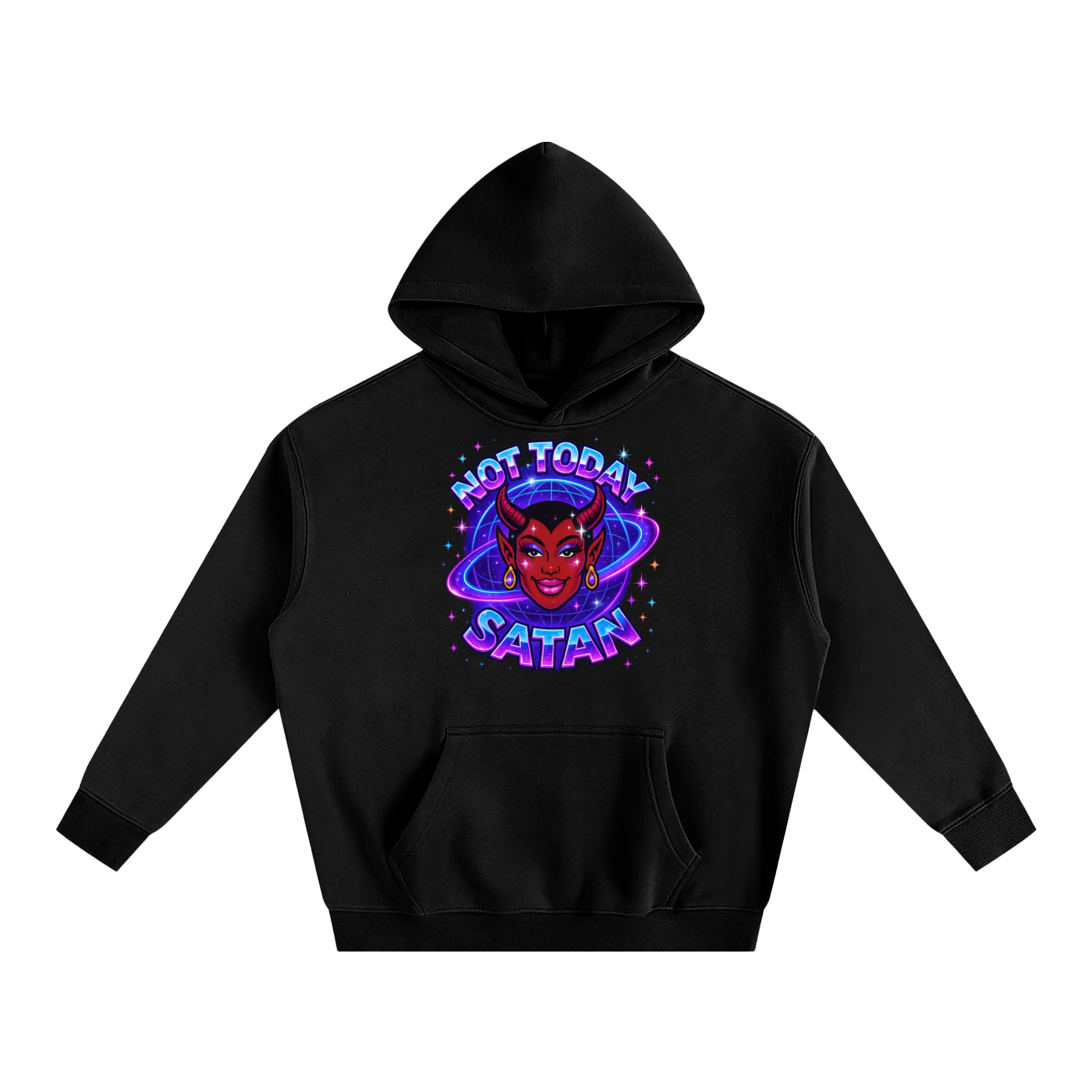 NOT TODAY SATAN Heavy Fleece Hoodie ~ GAYSBIE