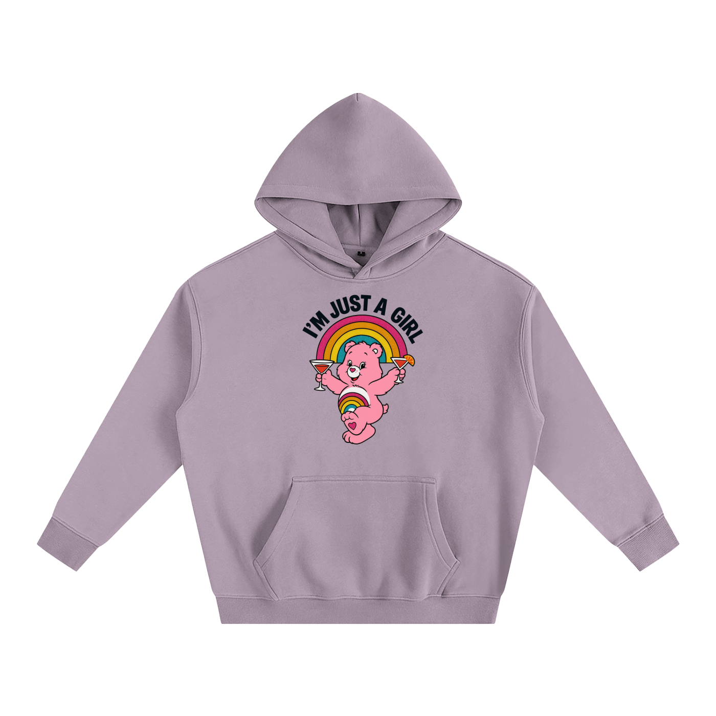 I'M JUST A GIRL BEAR Heavy Fleece Hoodie ~ GAYSBIE