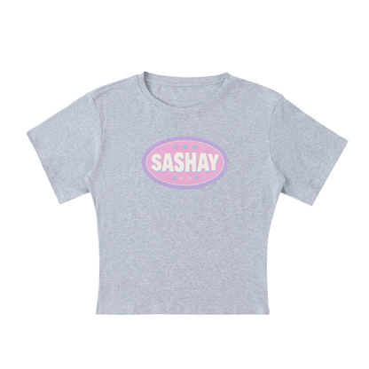 SASHAY BADGE Baby Tee ~ GAYSBIE