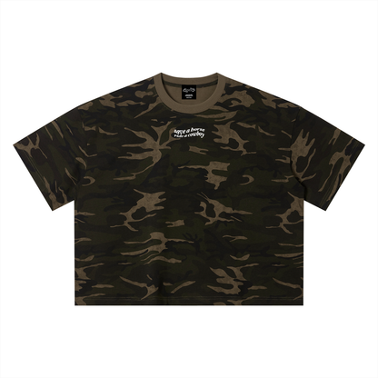 SAVE A HORSE RIDE A COWBOY Camo Boxy T-Shirt