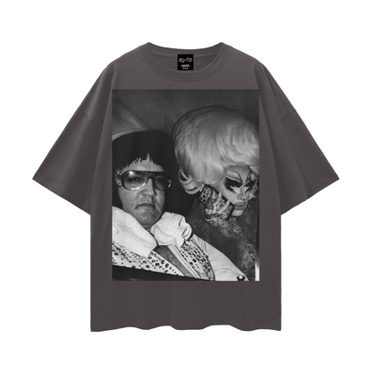 Trixie Mattel & Elvis Presley Oversize Loose Drop Shoulder Tee ~ GAYSBIE