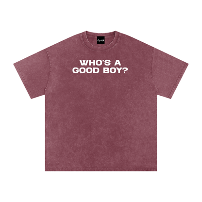 WHO'S A GOOD BOY Premium Oversized Tee ~ GAYSBIE