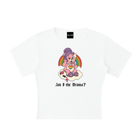 AM I THE DRAMA? BEAR Baby Tee ~ GAYSBIE