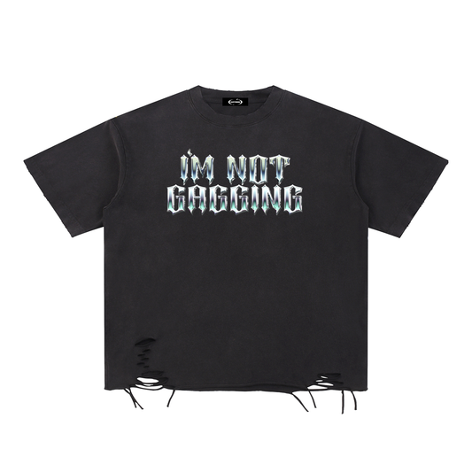 GAGGING Premium Heavy Raw-Hem Tee ~ GAYSBIE