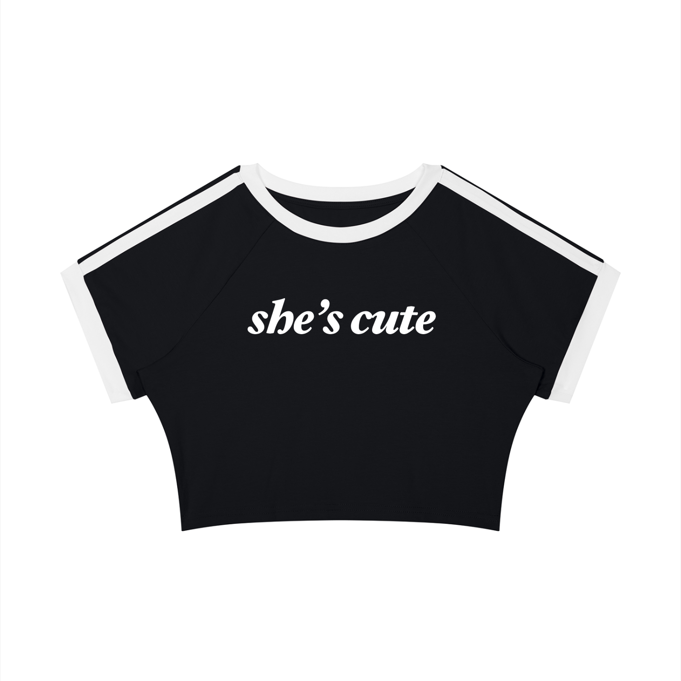 she's cute Taped Crop Tee ~ GAYSBIE