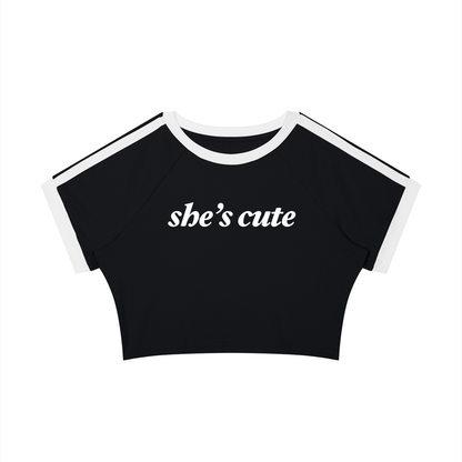 she's cute Taped Crop Tee ~ GAYSBIE