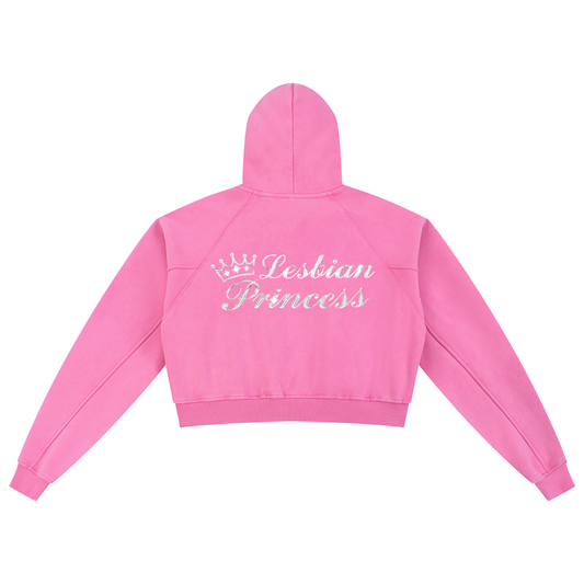 Lesbian Princess Premium Cropped Hoodie ~ GAYSBIE