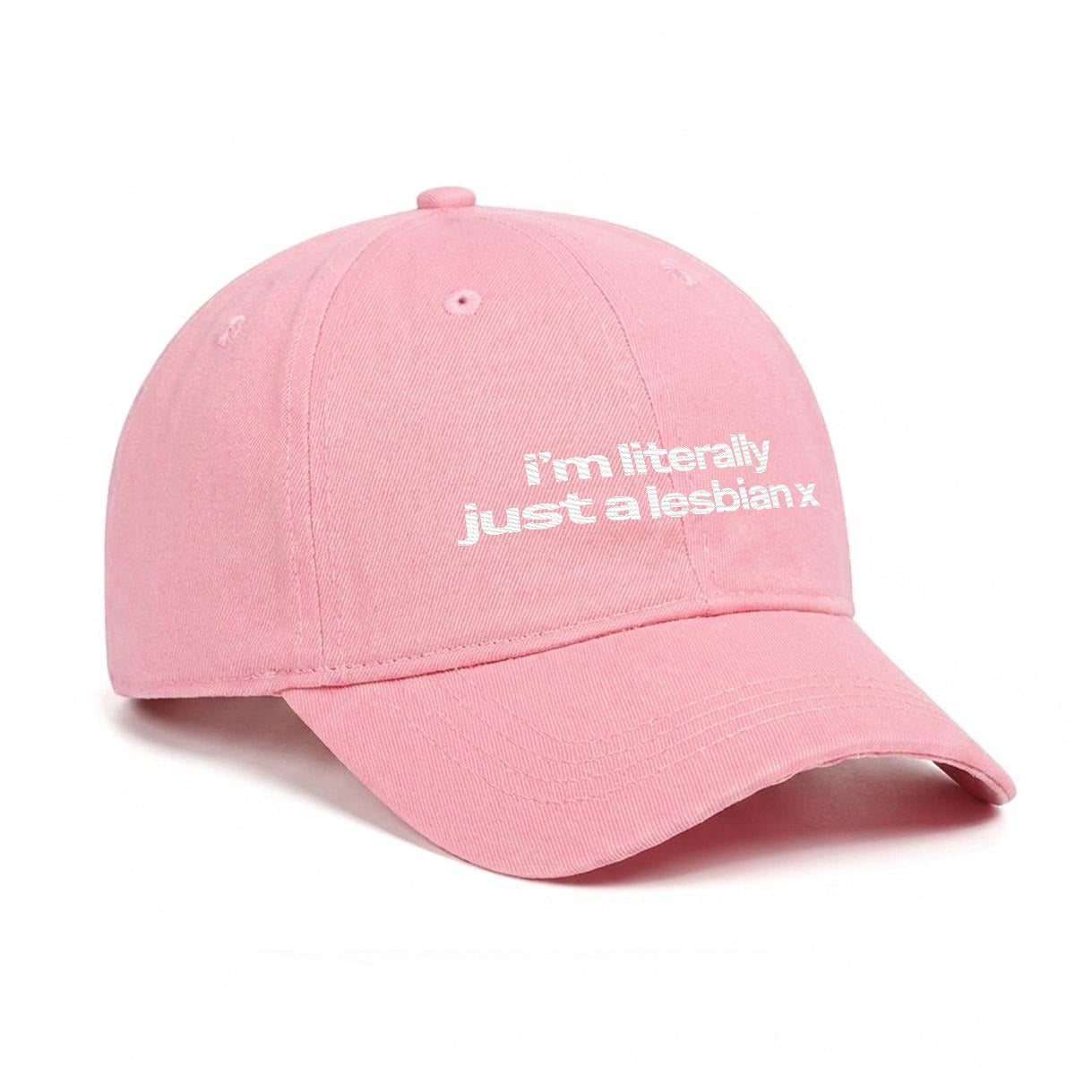i'm literally just a lesbiann Embroidered Cap ~ GAYSBIE