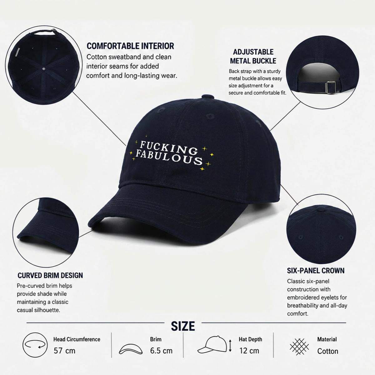 FUCKING FABULOUS Embroidered Cap ~ GAYSBIE