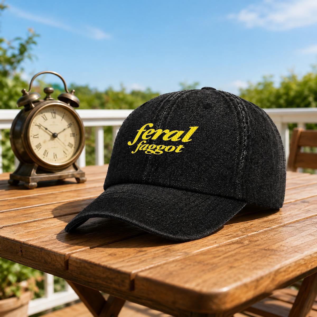 feral foggot Embroidered Cap ~ GAYSBIE