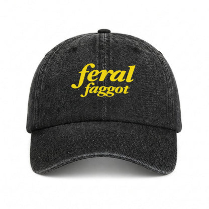 feral foggot Embroidered Cap ~ GAYSBIE