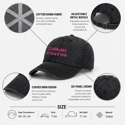 LESBIAN PRINCESS Embroidered Cap ~ GAYSBIE