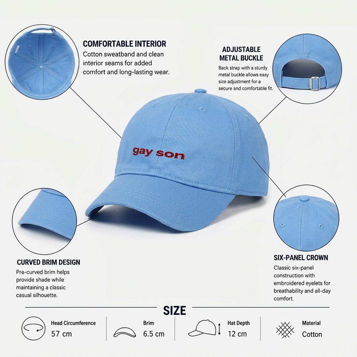 gay son Embroidered Cap ~ GAYSBIE