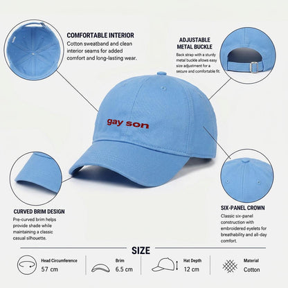 gay son Embroidered Cap ~ GAYSBIE